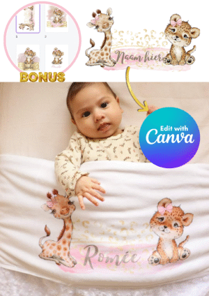 BEST SELLER | Digitale download ontwerp voor Soft touch baby dekens